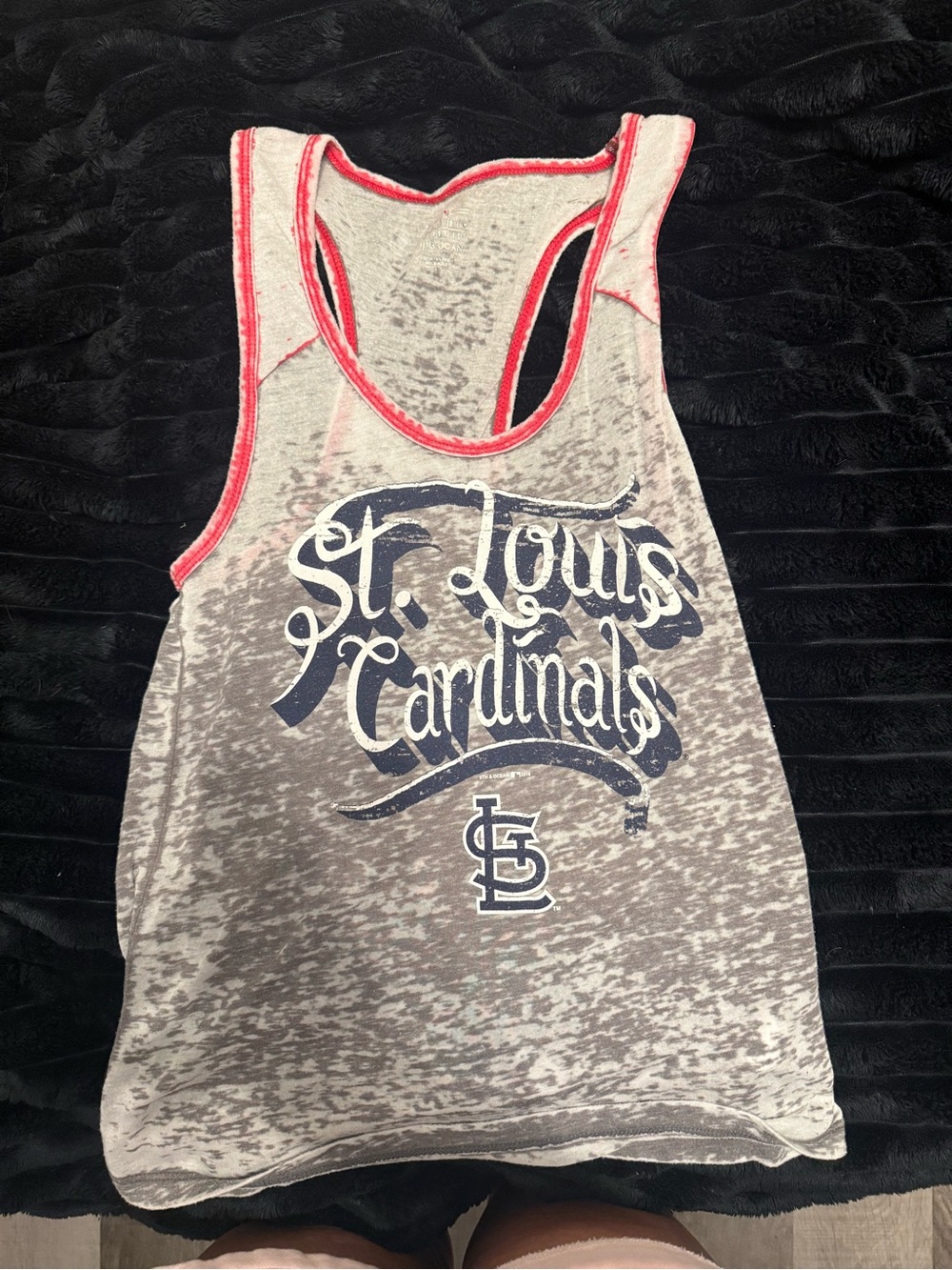 MLB St. Louis Cardinals Gray Tank Top with Red Trim